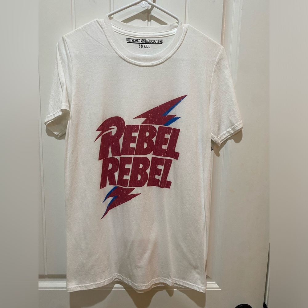 Rebel Rebel Graphic White T-Shirt
#davidbowie